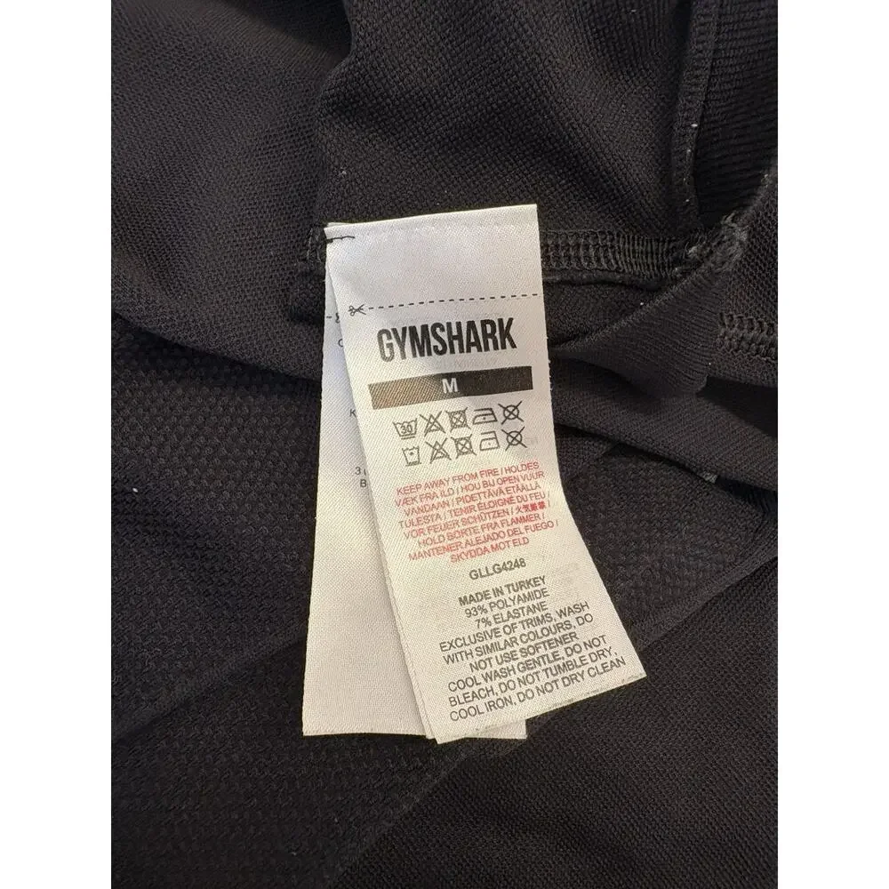 Gymshark Seamless High Waisted Leggings Women’s Medium Black Logo Back Waist